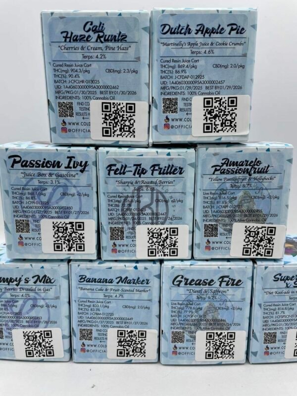 Buy Cold Fire Juice Cartridges 1g Vape